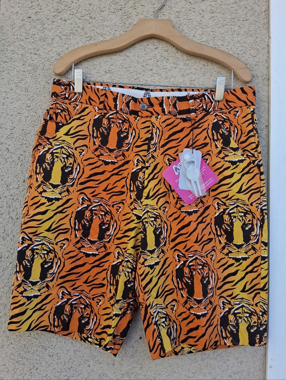 Royal & Awesome Golf Orange Tiger Swing Shorts